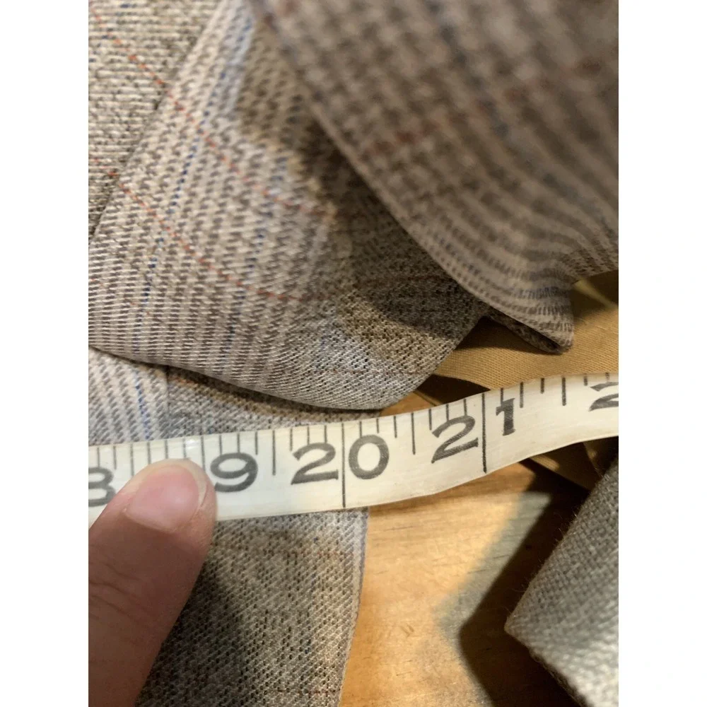 Vtg 70s JCPenney Contemporary Classics Gray Red Blue Plaid Sports Coat 40R